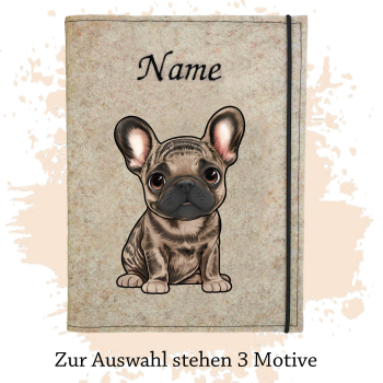 Dokumentenhülle für die Französische Bulldogge hell brindle